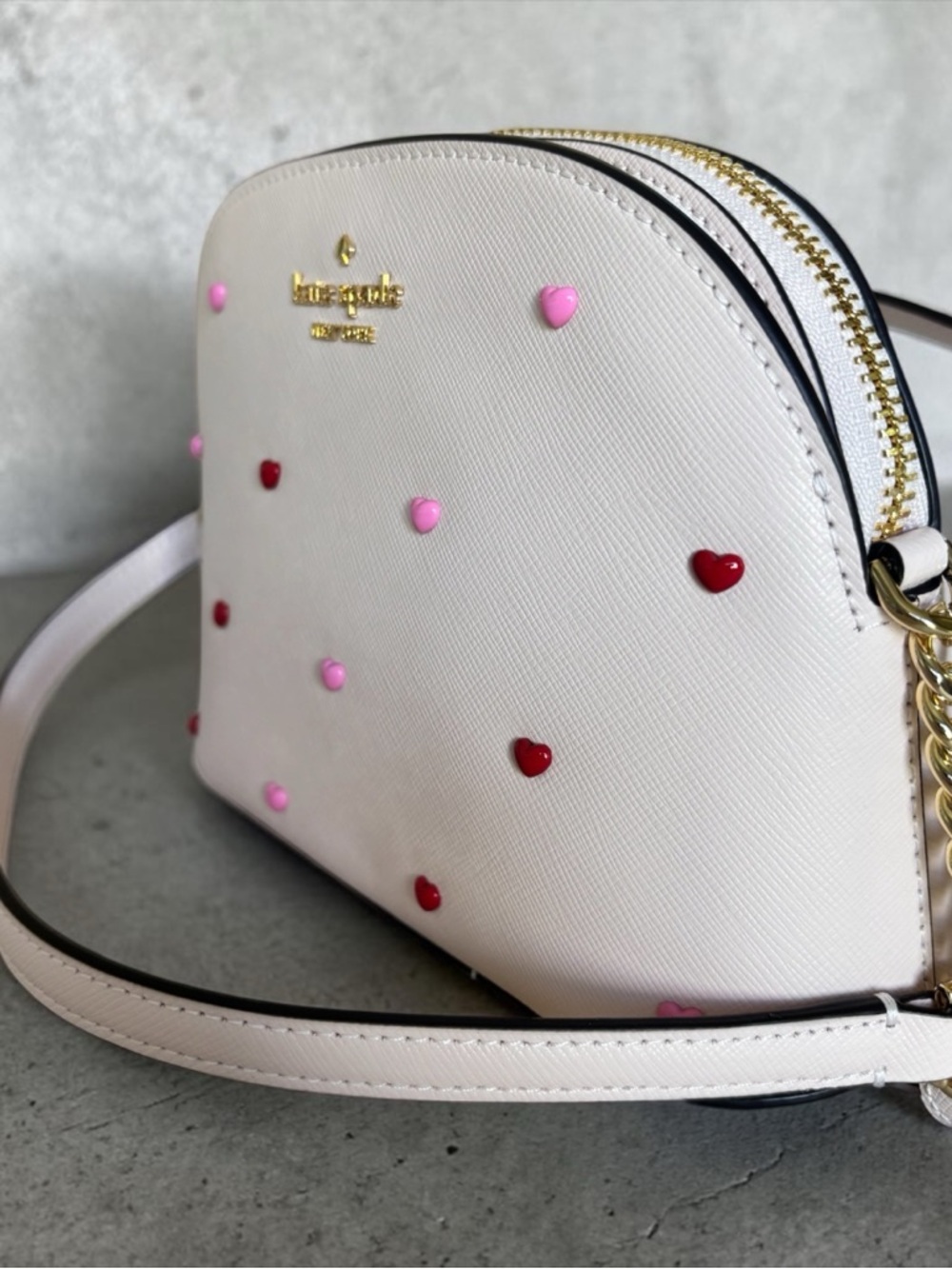 Kate Spade NWT Spencer Studded Heart Crossbody Shoulder Bag - Picture 2 of 6